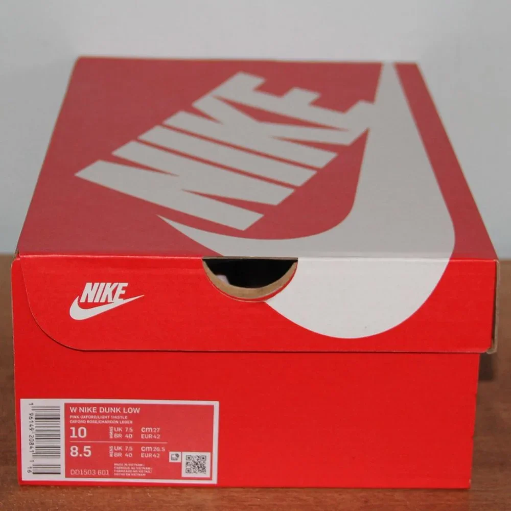 Nike Dunk Low Pink Oxford Shoes Womens 10